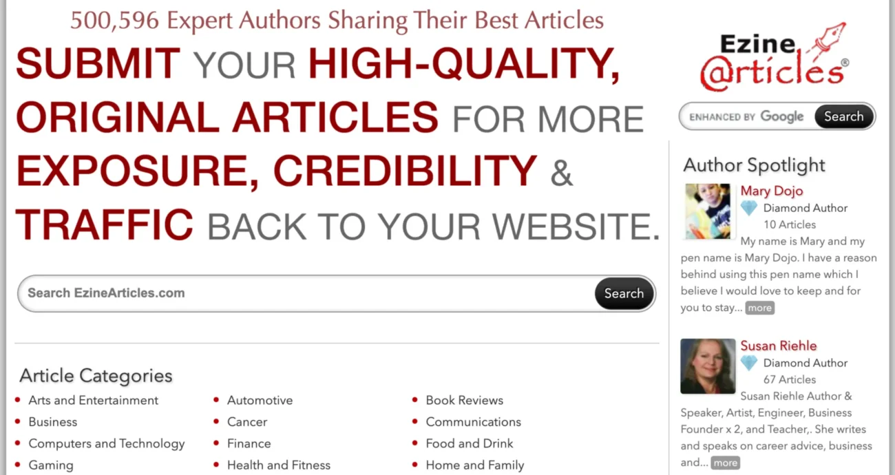 Guide For Submitting an Article On Article Directories