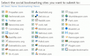 Service Social Bookmarking List - A Summary of Popular Sites