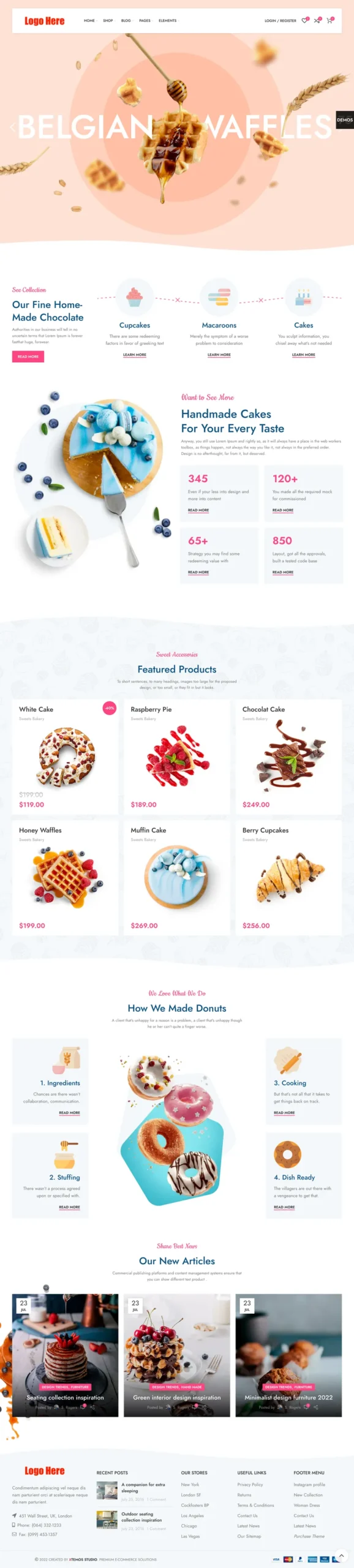 Bakery Website Design Development Theme