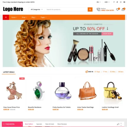 E-Commerce Website Design with Free 5GB VPS Web Hosting