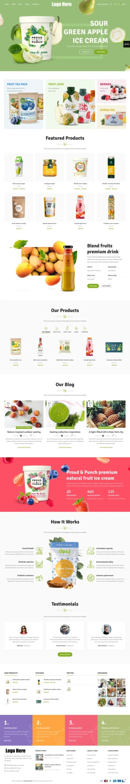 Organic Products Website Design Template