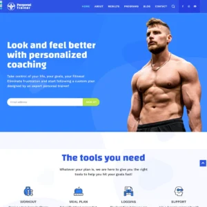 Personal Trainer Blog Web Design with Free 5GB VPS Web Hosting