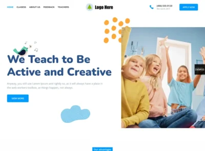 School Website Design Development Theme
