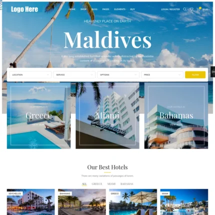 Travel Service Website Design with Free 5GB VPS Web Hosting