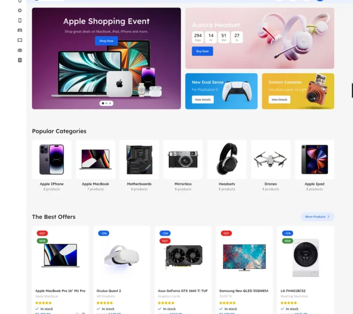 Best Mega Electronics eCommerce Website Theme