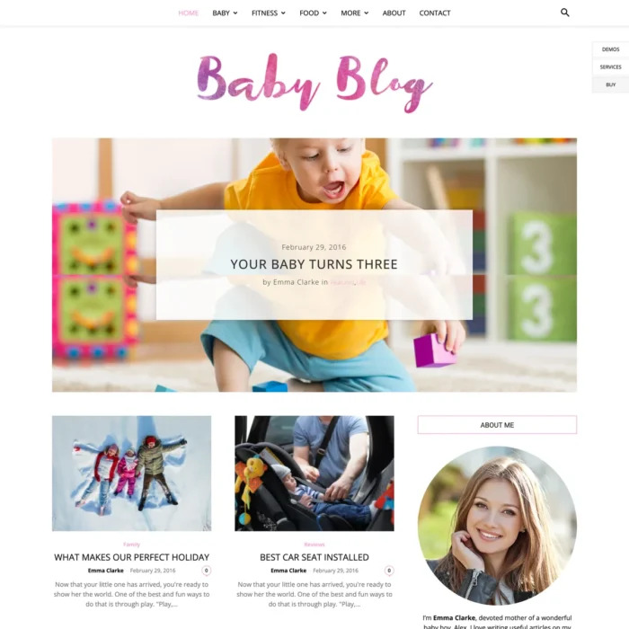 Baby Blog Website Design with Free 5GB VPS Web Hosting