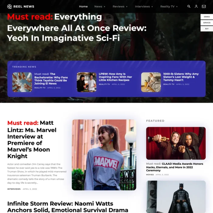 Movie News Website Design with Free 5GB VPS Web Hosting