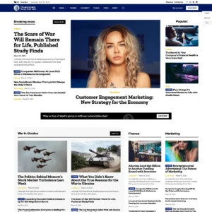 Popular News Website Design with Free 5GB VPS Web Hosting