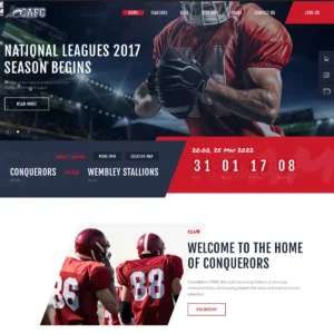 Football News Website Design with Free 5GB VPS Web Hosting