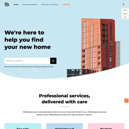 Real Estate Directory Website Design with Free 5GB VPS Web Hosting