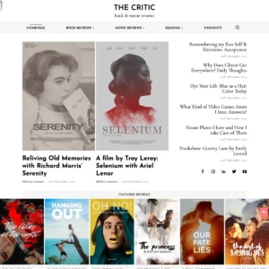 Book & Movie Reviews Blog Website Design with Free 5GB VPS Web Hosting