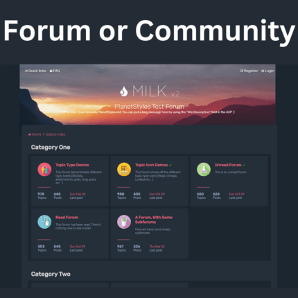 Forum Website Design with Free 5GB VPS Web Hosting