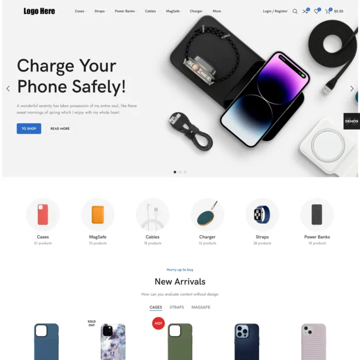 eCommerce Website Design for Mobile Accessories with Free 5GB VPS Hosting