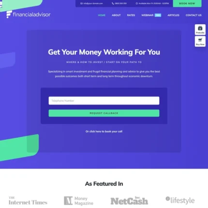 Financial Advisor Website Design with Free VPS Web Hosting