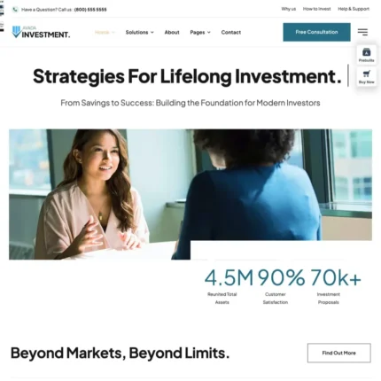 Investment Website Design with Free VPS Web Hosting