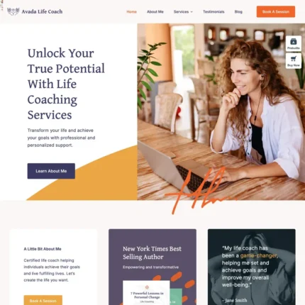 Life Coach Website Design with Free VPS Web Hosting