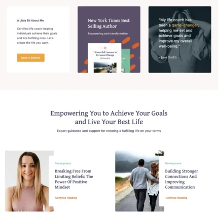 Life Coach Website Design with Free VPS Web Hosting