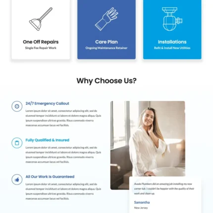 Plumber Website Design with Free VPS Web Hosting