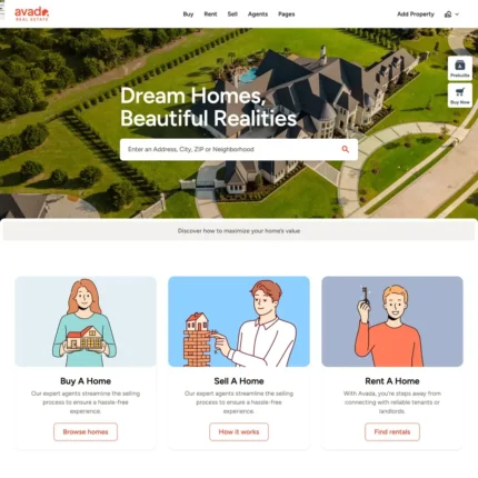 Real Estate Website Design with Free VPS Web Hosting