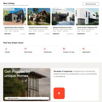 Real Estate Website Design with Free VPS Web Hosting