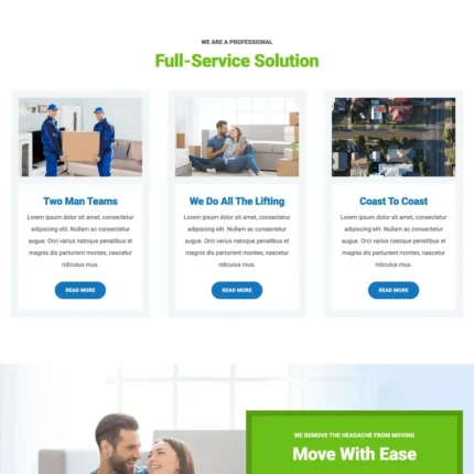 Movers Website Design with Free VPS Web Hosting