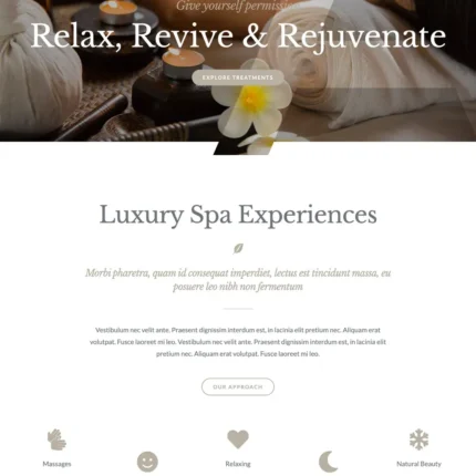 Spa Website Design with Free VPS Web Hosting