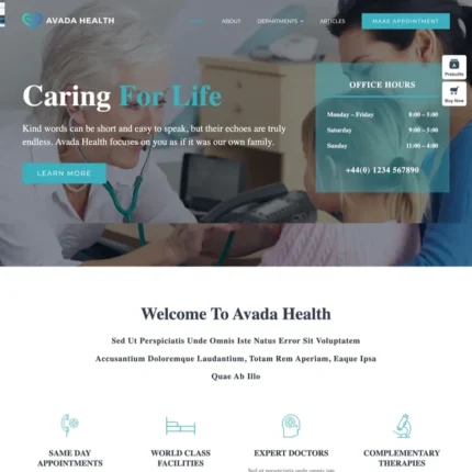 Health Website Design with Free VPS Web Hosting