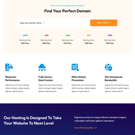 Web Hosting Business Website Design with Free VPS Hosting