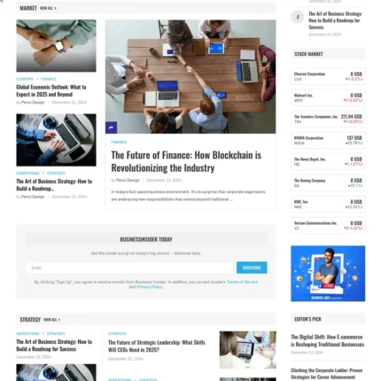 Business Blog Website Design with Free VPS Web Hosting