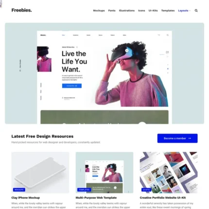 Freebies Blog Website Design with Free VPS Web Hosting