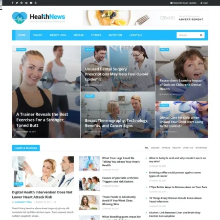 Health News Website Design with Free VPS Web Hosting (1)