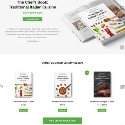 Book Store Website Design with Free VPS Web Hosting