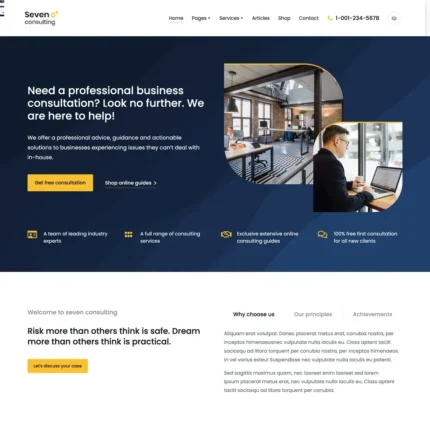 Business Consulting Website Design with Free VPS Web Hosting