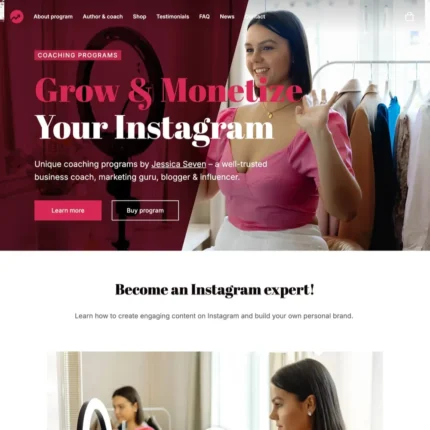 Coach Website Design with Free VPS Web Hosting