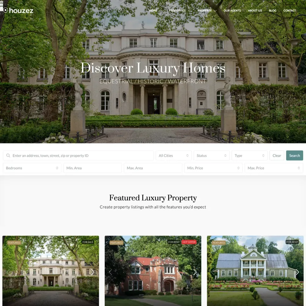 Luxury Real Estate Website Design with Free VPS Web Hosting (1) Luxury Real Estate Website Design with Free VPS Web Hosting