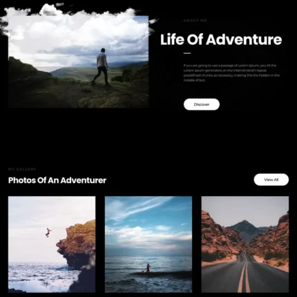 Adventure Website Design with Free VPS Web Hosting