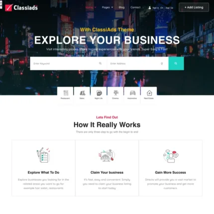 Business Listings Website Design with Free VPS Web Hosting