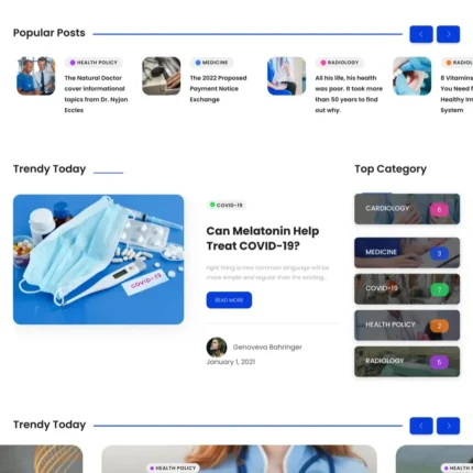 Medical Blog Website Design with Free VPS Web Hosting