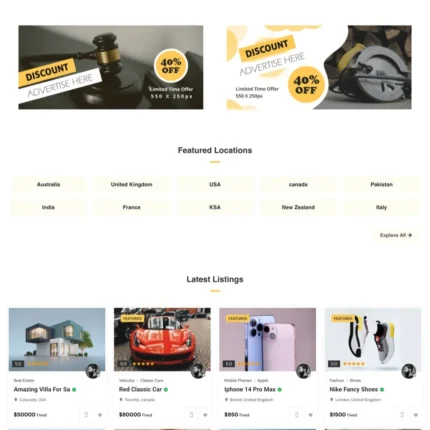 Service Listing Website Design with Free VPS Web Hosting