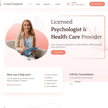 Therapist Website Design with Free VPS Web Hosting
