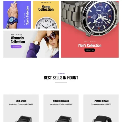 Watch Store Website Design with Free VPS Web Hosting