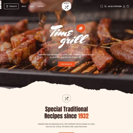 Barbeque Website Design with Free Web Hosting
