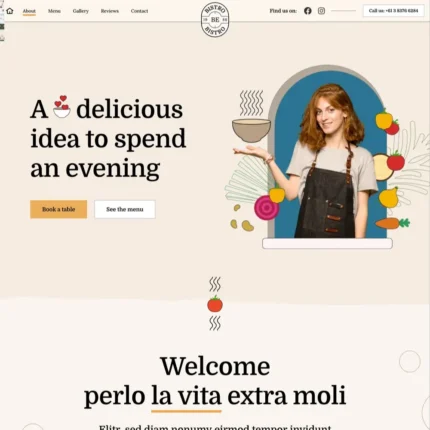 Bistro Website Design with Free Web Hosting