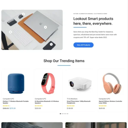 Minimal Electronics Website Design with Free Web Hosting