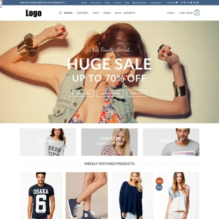 New Clothing Website Design with Free Web Hosting