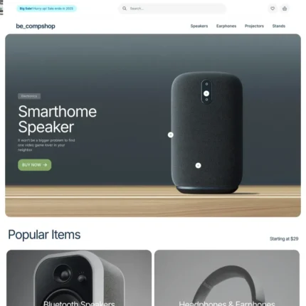 Speaker Shop Website Design with Free Web Hosting