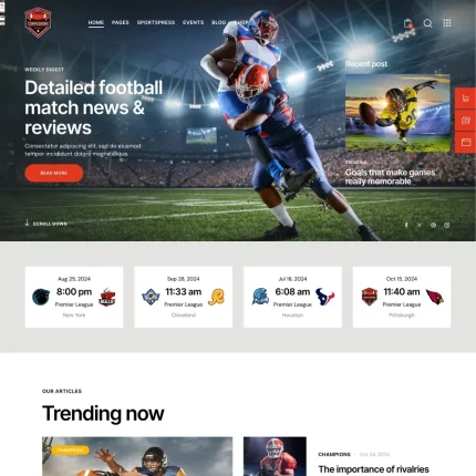 Football Club Website Design Ready to Launch with FREE VPS Hosting & Lifetime Support