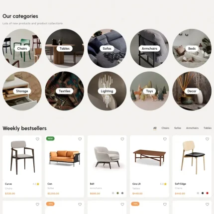Furniture Store Website Design