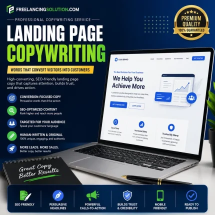 Professional Landing Page Copywriting Service for SEO, Lead Generation, and Higher Conversions